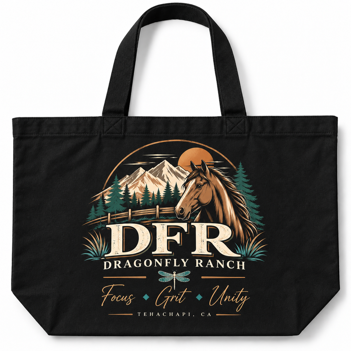 DFR Large Tote Bag- Black