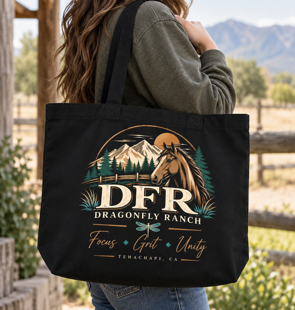 DFR Large Tote Bag- Black