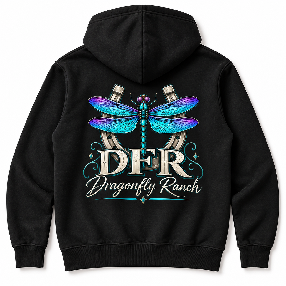 DFR Full Zip Hoodie- BLACK Only