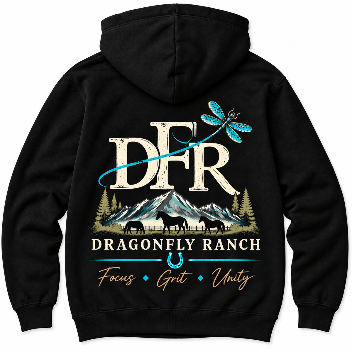 DFR Hoodie Sweatshirt - Black