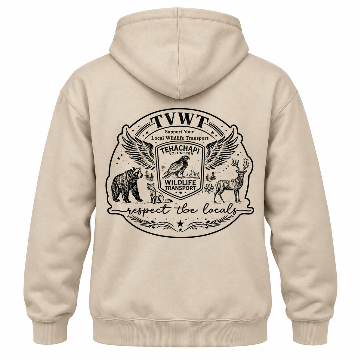 Wings Hoodie Sweatshirt - Sand