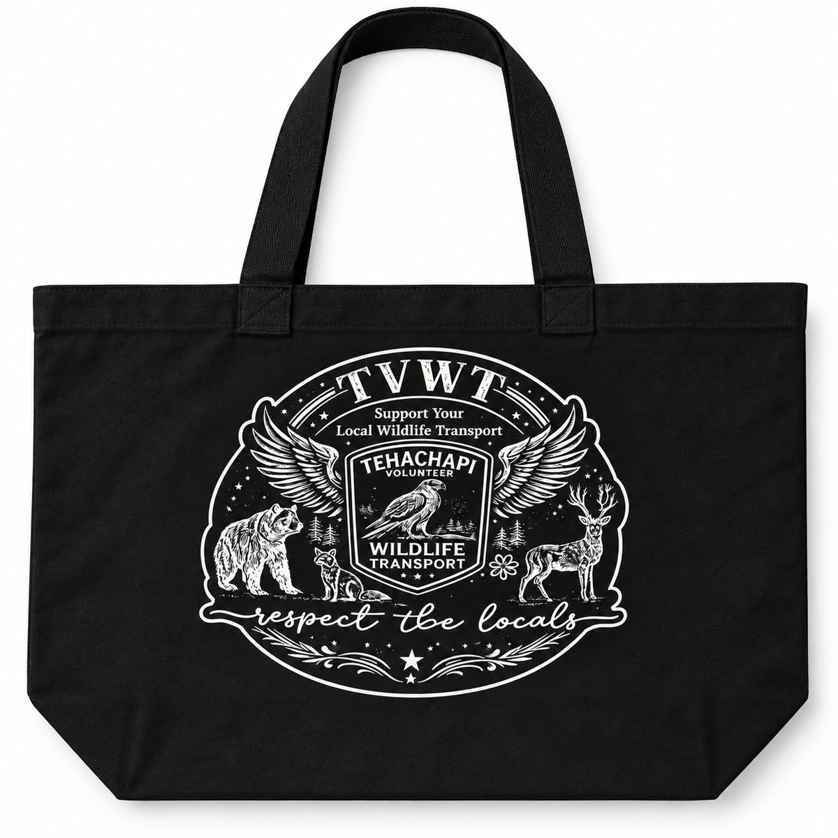 TVWT Large Tote Bag- Black
